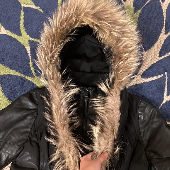 RUDSAK Black Coat with Faux Fur Trim - Picture 11 of 12